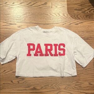 Zara women’s crop tshirt size small